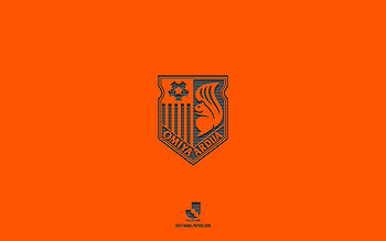 Omiya Ardija, orange background, Japanese football team, Omiya Ardija emblem, J2 League, Japan, football, Omiya Ardija logo HD wallpaper
