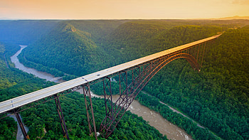 New River Gorge Bridge, Arch Bridge, USA HD wallpaper