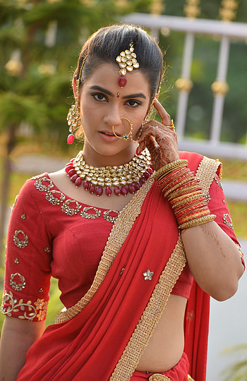 Kavya tappar, bride, sari HD phone wallpaper
