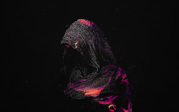 Woman, hood, dark, art HD wallpaper