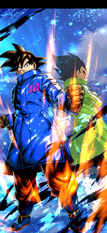 Goku & Vegeta, art, cartoon HD phone wallpaper
