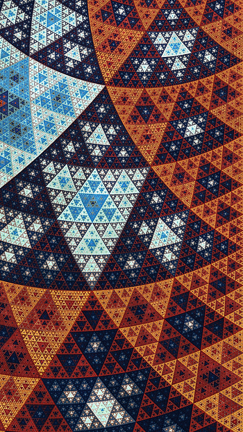 Fractal, triangles, geometric, art HD phone wallpaper