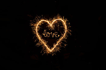 Love, Words, Shine, Light, Sparks, Heart, Word HD wallpaper