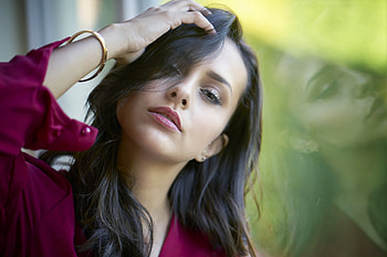 Brunette, model, lady, pretty HD wallpaper