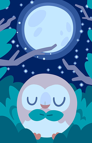 Rowlet, art HD phone wallpaper