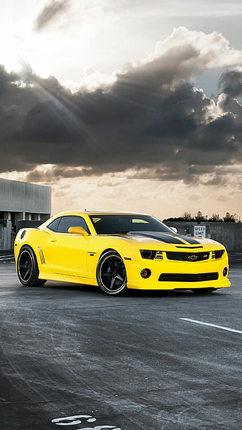 Yellow Transformers cars, Camaro HD phone wallpaper