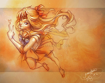 Sailor Venus, sexy, sailormoon, hot, cute, girl, anime girl, anime, love, yellow, heart, female HD wallpaper