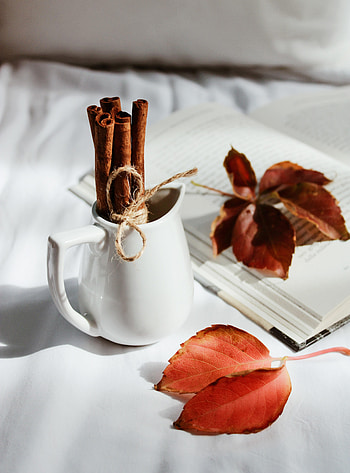 Leaves, Tablewares, Cinnamon, Miscellanea, Miscellaneous, Spices HD phone wallpaper