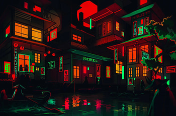 Neon Shallows Chromebook Pixel , Artist , , and Background, Cyberpunk Pixel Art HD wallpaper