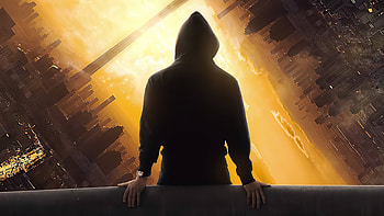 Two Worlds Collide, hoodie, alone, artist, artwork, digital-art HD wallpaper