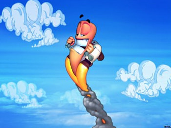 Silly Rocket Pack, clouds, sky, funny, humor, silly HD wallpaper
