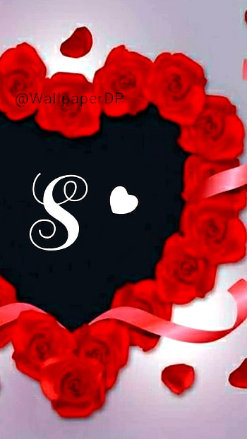 S Letter, Red Rose, love, heart, rose, red HD phone wallpaper