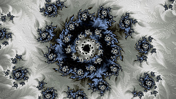 Trippy Psychedelic Fractal, trippy, psychedelic, trance, white, blue, Abstract, fractal, abstract blue HD wallpaper