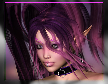Elf, purple, fantasy, 3d HD wallpaper