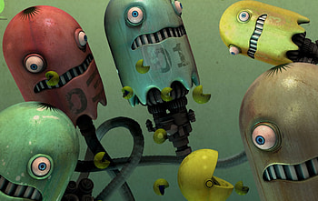 Pacman, 3d HD wallpaper