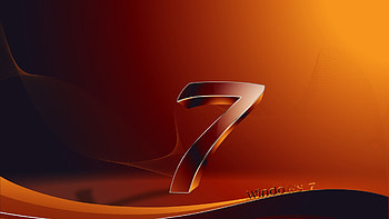 Windows 7, Os, Orange, Black Ultra . HD wallpaper