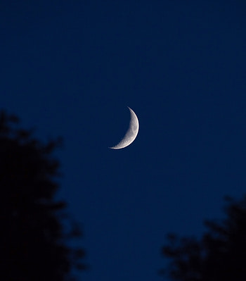Moon, crescent, dark, night HD phone wallpaper