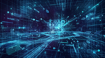 Cyber Grid Nexus — HD wallpaper