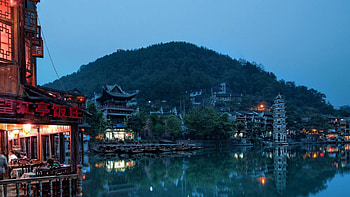 Cities, Trees, Night, Building, China HD wallpaper