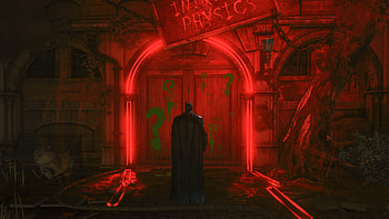 Batman Arkham Knight Mystery Door, batman-arkham-knight, batman, superheroes, artist, artwork, digital-art HD wallpaper