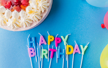 Happy birtay, cake, candles, blue background, Happy birtay greeting card, Happy birtay candles, birtay concepts HD wallpaper