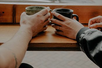Love, Couple, Pair, Hands, Mugs HD wallpaper