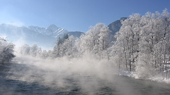Nature, Rivers, Trees, Fog, Morning, Haze HD wallpaper