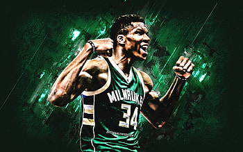 Giannis Antetokounmpo, giannis, milwaukee bucks, green, basketball, greek freak, nba HD wallpaper