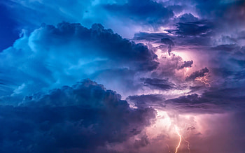 Thunderstorm in , Flashing lightning, Stormy clouds, Captivating nature HD wallpaper