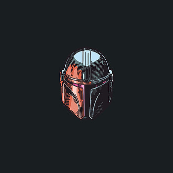 The Mandalorian, minimal, mask HD phone wallpaper