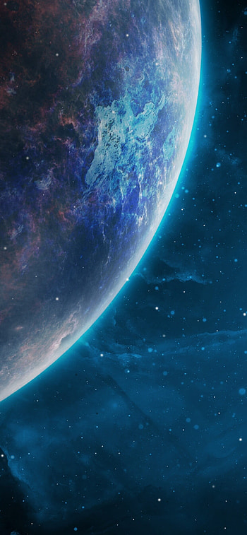 Planet , Galaxy, Blue stars, Cosmos HD phone wallpaper