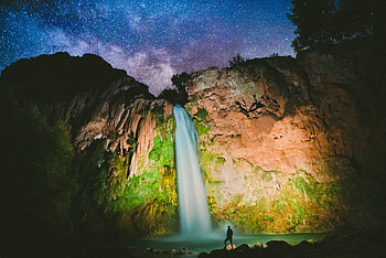 Havasu Falls, waterfall, nature, US HD wallpaper