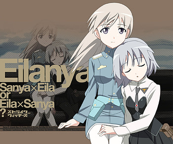 Eila and Sanya relaxing, sanya, anime, eila, strike witches HD wallpaper