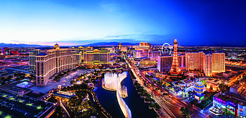 Las Vegas Skyline, Iconic strip, Nighttime allure, Vibrant city HD wallpaper