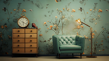 Vintage Room Aesthetic, green aesthetic, vintage, aesthetic, man made, room HD wallpaper