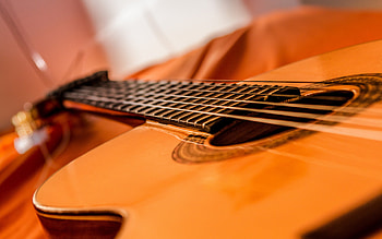 Guitar , Close-up shots, backgrounds, Musical charm HD wallpaper