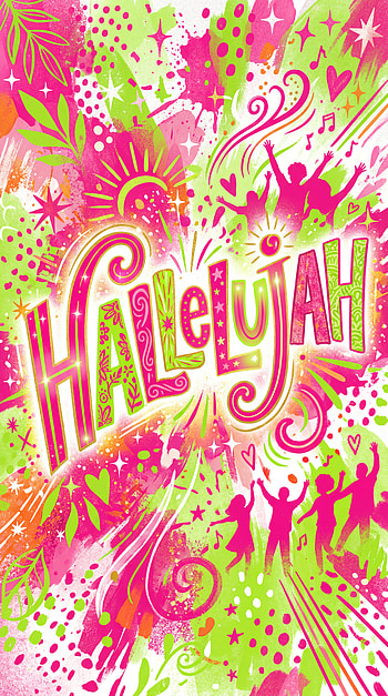 Hallelujah Glow | Neon Hallelujah | Hallelujah Art | Praise Pop HD phone wallpaper