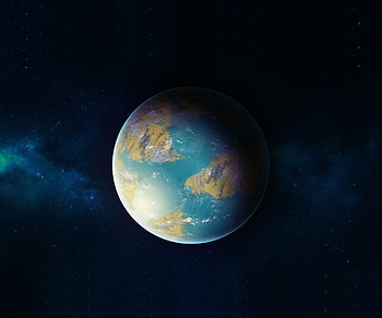 Colorful planet, space, fantasy, dark, art HD wallpaper