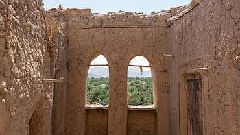Oman, Birkat Al Mouz, Ruined oasis, Awe-inspiring views HD wallpaper