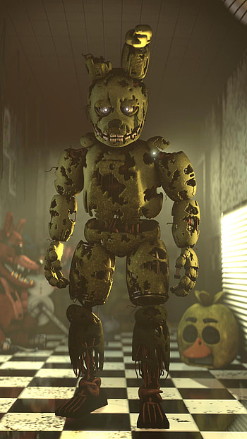 Fnaf 3 springtrap, robot, art HD phone wallpaper