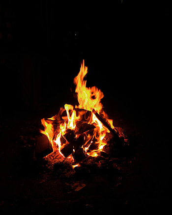 Fire, Bonfire, Flame HD phone wallpaper