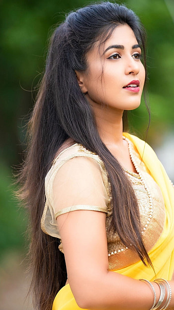 Apoorva, kannada model, saree lover HD phone wallpaper