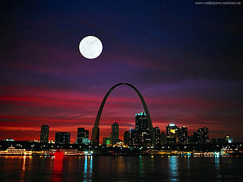 Landscape, Cities, Moon HD wallpaper