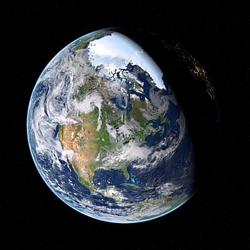A breathtaking of Earth highlighting North America from space. HD phone wallpaper