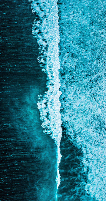 Nature, Water, Waves, View From Above, Ocean, Wavy HD phone wallpaper