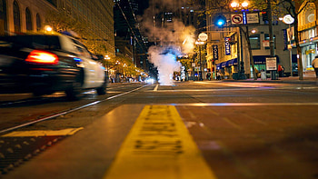Urban city streets police HD wallpaper
