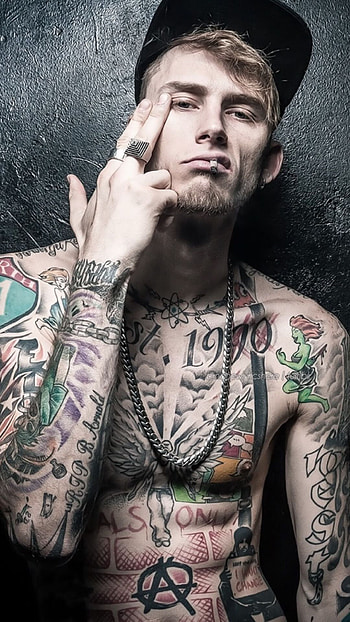 Machine Gun Kelly, Mgk chest tattoo, Acirc 128 cent, Arm tattoo sites HD phone wallpaper