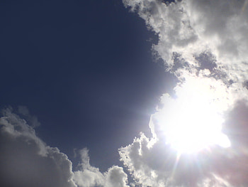 Bright Sun, clouds, sky, sun, bright HD wallpaper