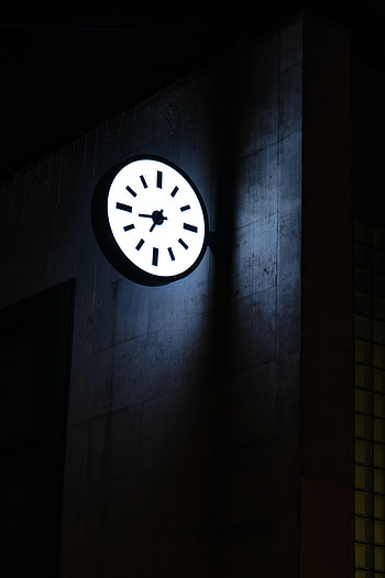 Clock, Building, Dark, Backlight, Illumination, Clock Face, Dial HD phone wallpaper
