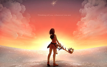 Kairi kingdom hearts anime, Adventurous protagonist, Keyblade wielder, Heart-shaped charm HD wallpaper